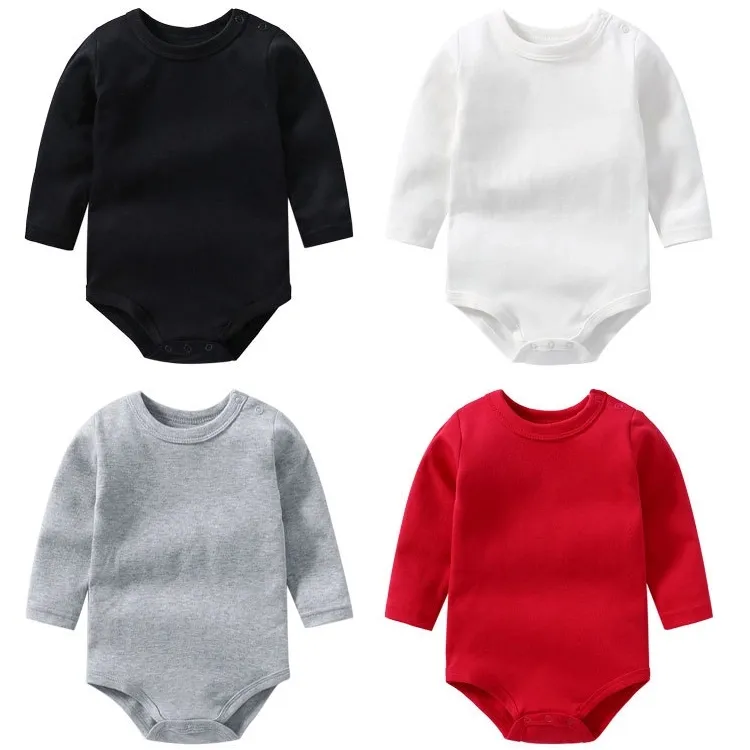 Ropa de bebé orgánica de algodón personalizada, mono de otoño para niños pequeños, ropa para infantes