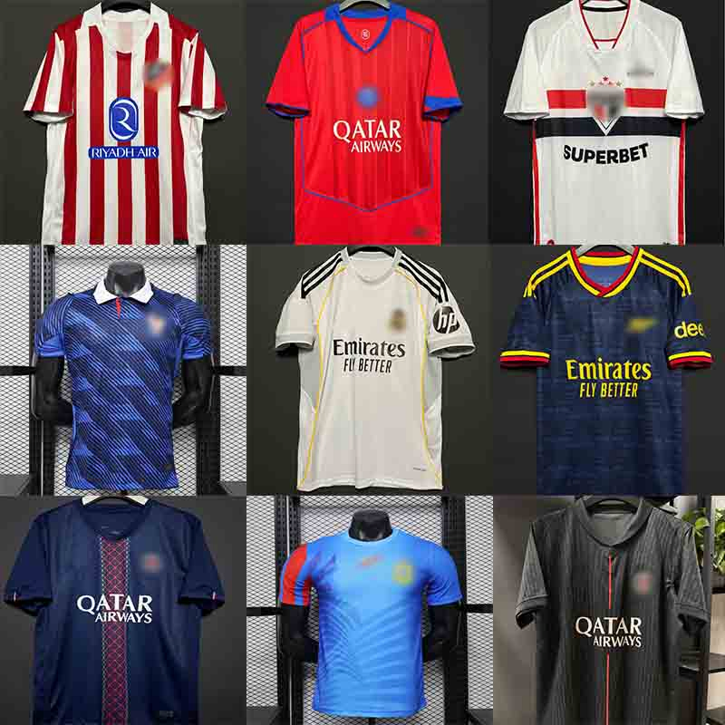 26/27 Tailandia Ropa de Diseñador de Alta Calidad Uniformes de Fútbol Uniformes de Fútbol Universitarios Trajes Uniformes de Fútbol Personalizados Uniformes de Fútbol Retro Uniformes Deportivos para Niños
