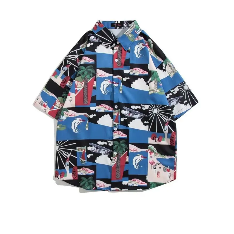 Camisa hawaiana vintage sublimada personalizada 8