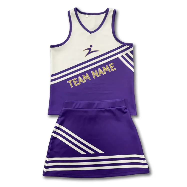 Uniformes de práctica personalizados para el equipo de baile femenino, ropa de animación sublimada