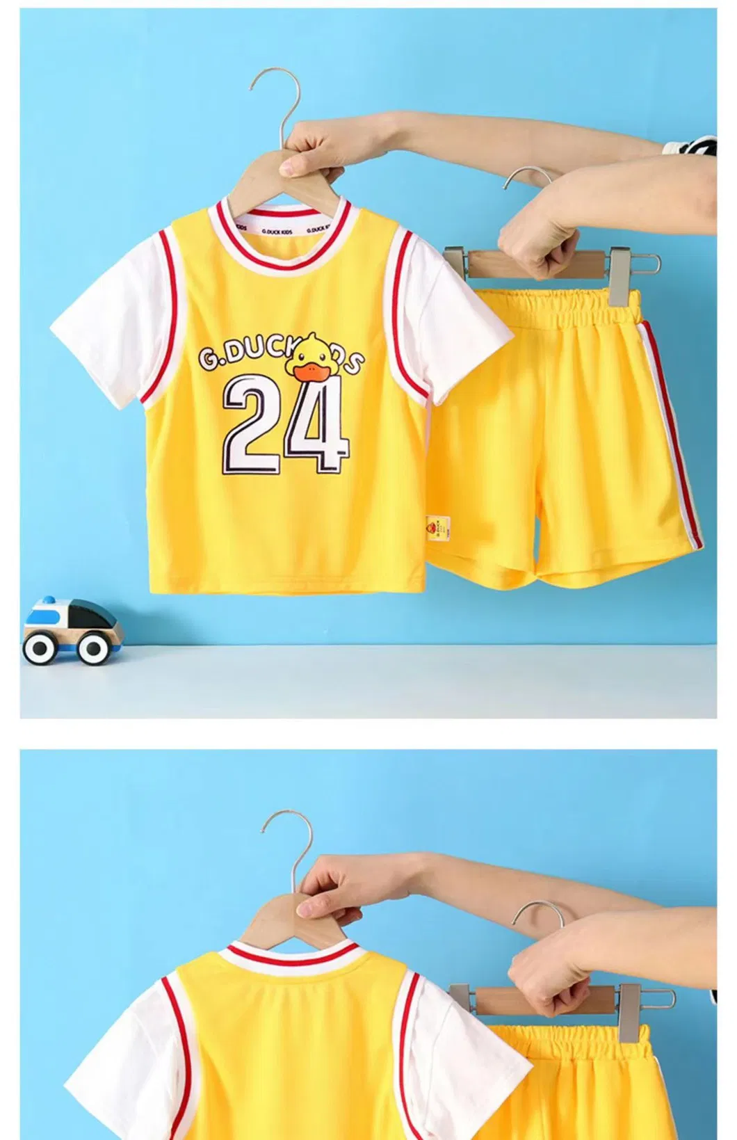 Camiseta de manga corta de algodón infantil