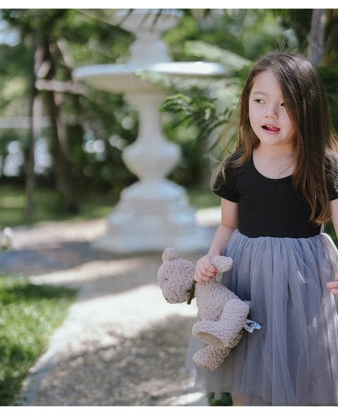 Ropa de vestido para niños de alta calidad de fábrica, malla con tejido de punto para bebés