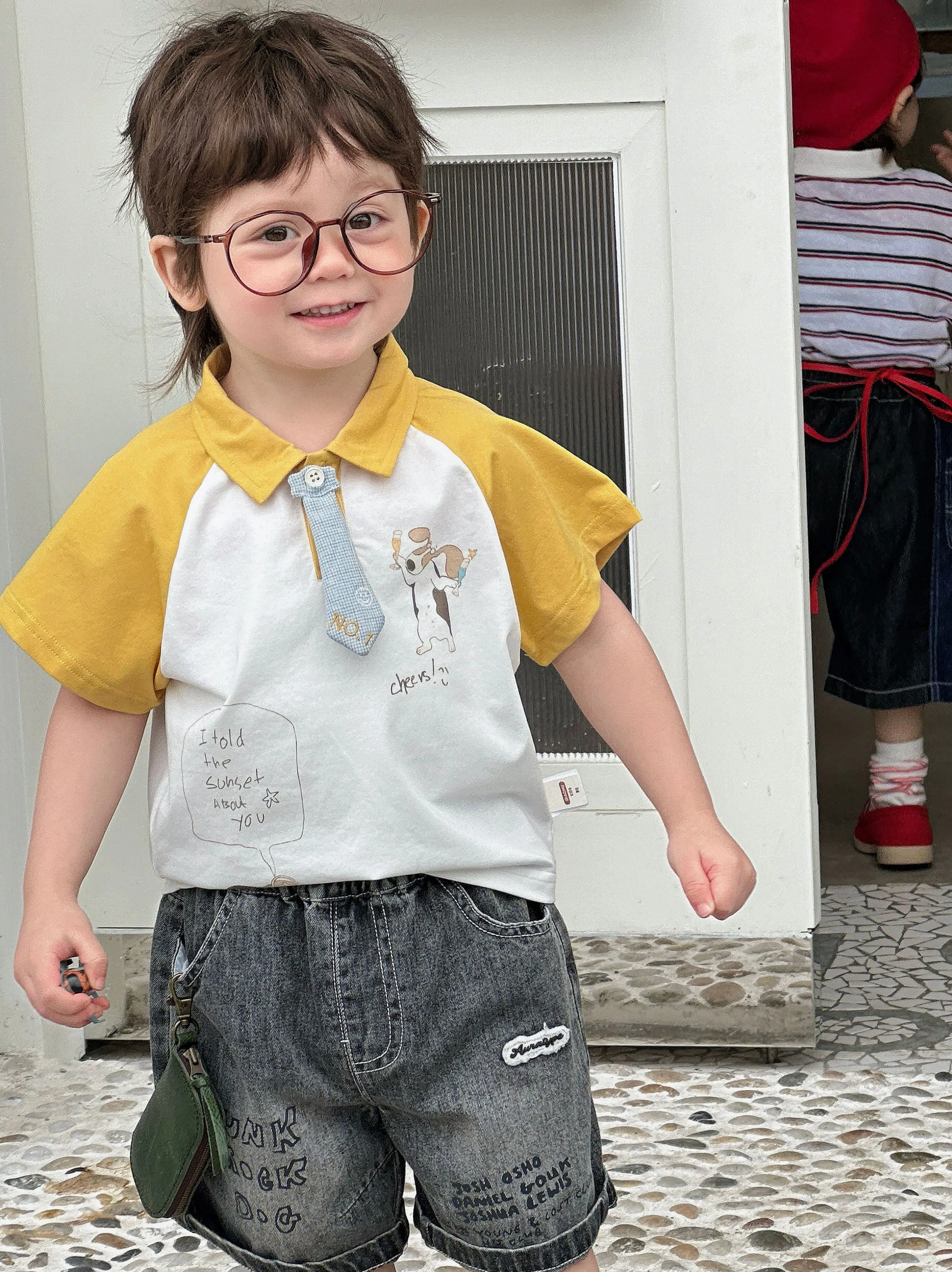 Conjunto de camiseta y pantalones cortos de verano para bebé