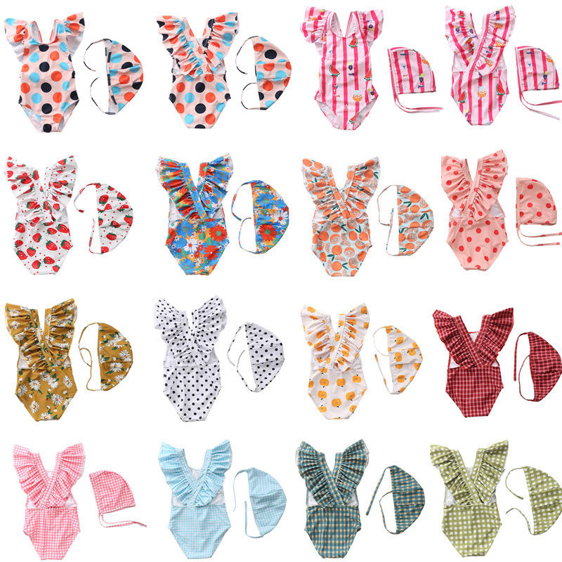 Ofertas por tiempo limitado Trajes de baño para niños Niñas Con precio favorable Estilo coreano Traje de baño de una pieza para niñas