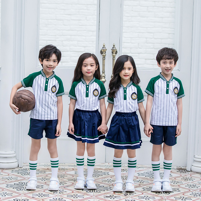 Uniforme Escolar de Moda para Niñas de Escuela Primaria 100 Conjuntos de Spandex / Algodón