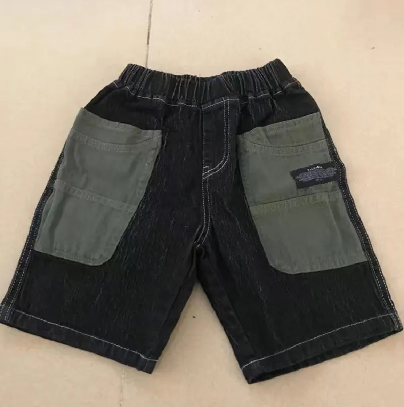 Ropa personalizada para niños, ropa para niños, jeans de verano, vaquero de algodón, cintura elástica, jeans para bebés