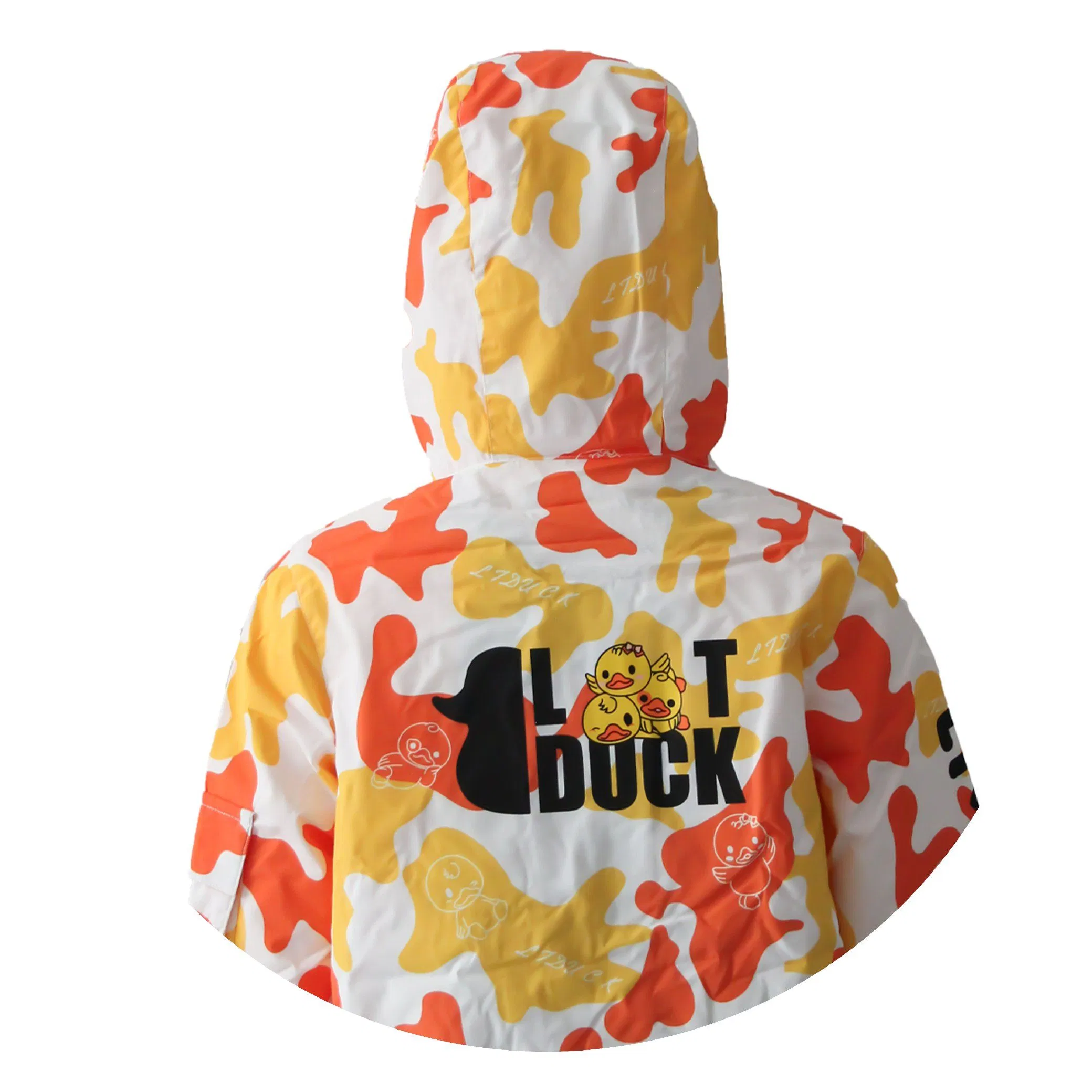 Chaqueta con capucha unisex para niños, impermeable, con cierre completo y solapa contra tormentas, ropa diaria, moda exterior