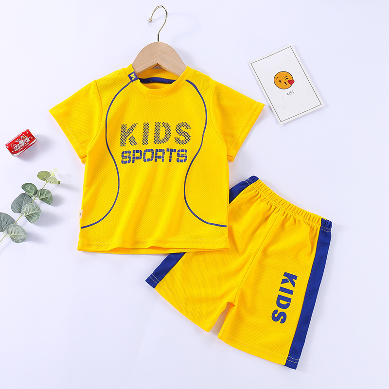 Conjunto de balón de manga corta para niños, ropa deportiva para niños