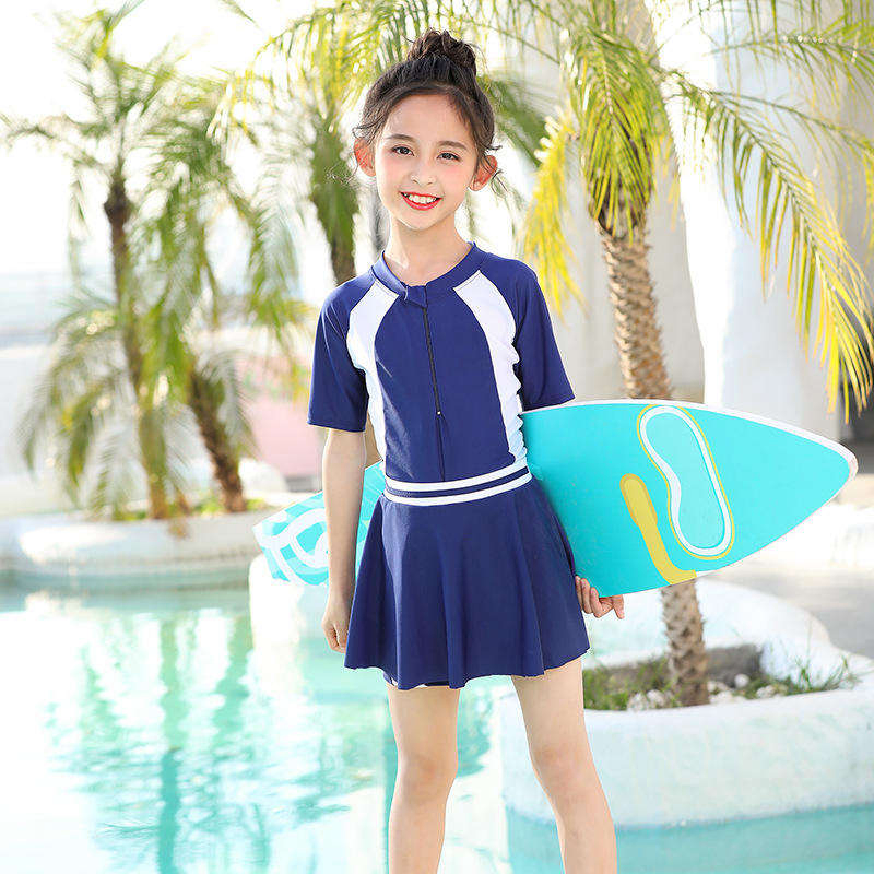 Vestido de baño smockado de dos piezas para niños