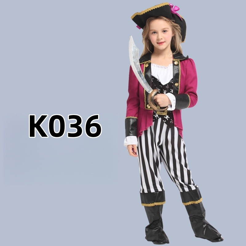 Disfraz de Halloween para niños, disfraces de pirata, ropa de actuación para niños para fiestas