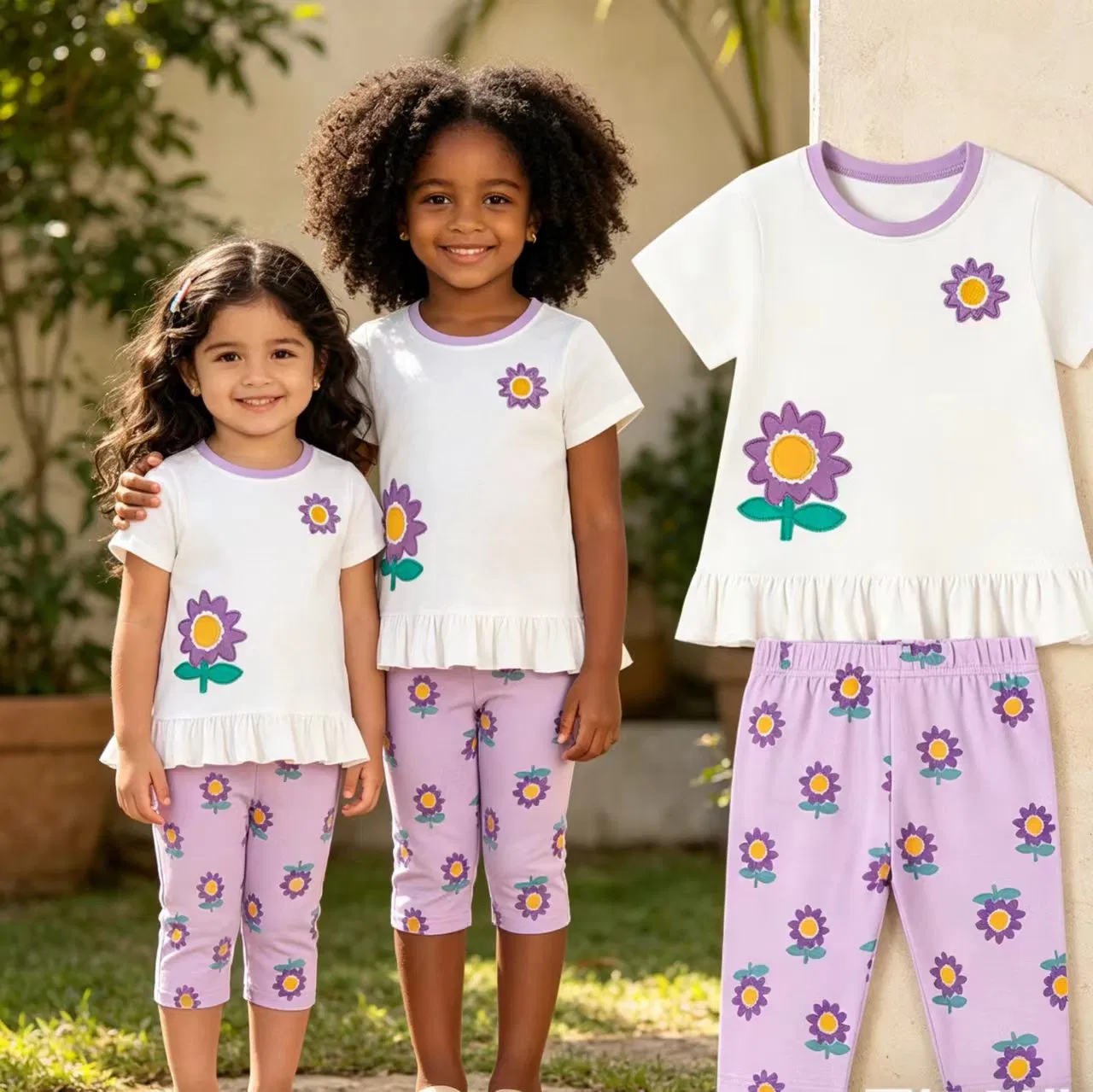 Fabricante OEM al por mayor 3-9 años ropa infantil ropa de bebé conjunto de ropa para niños