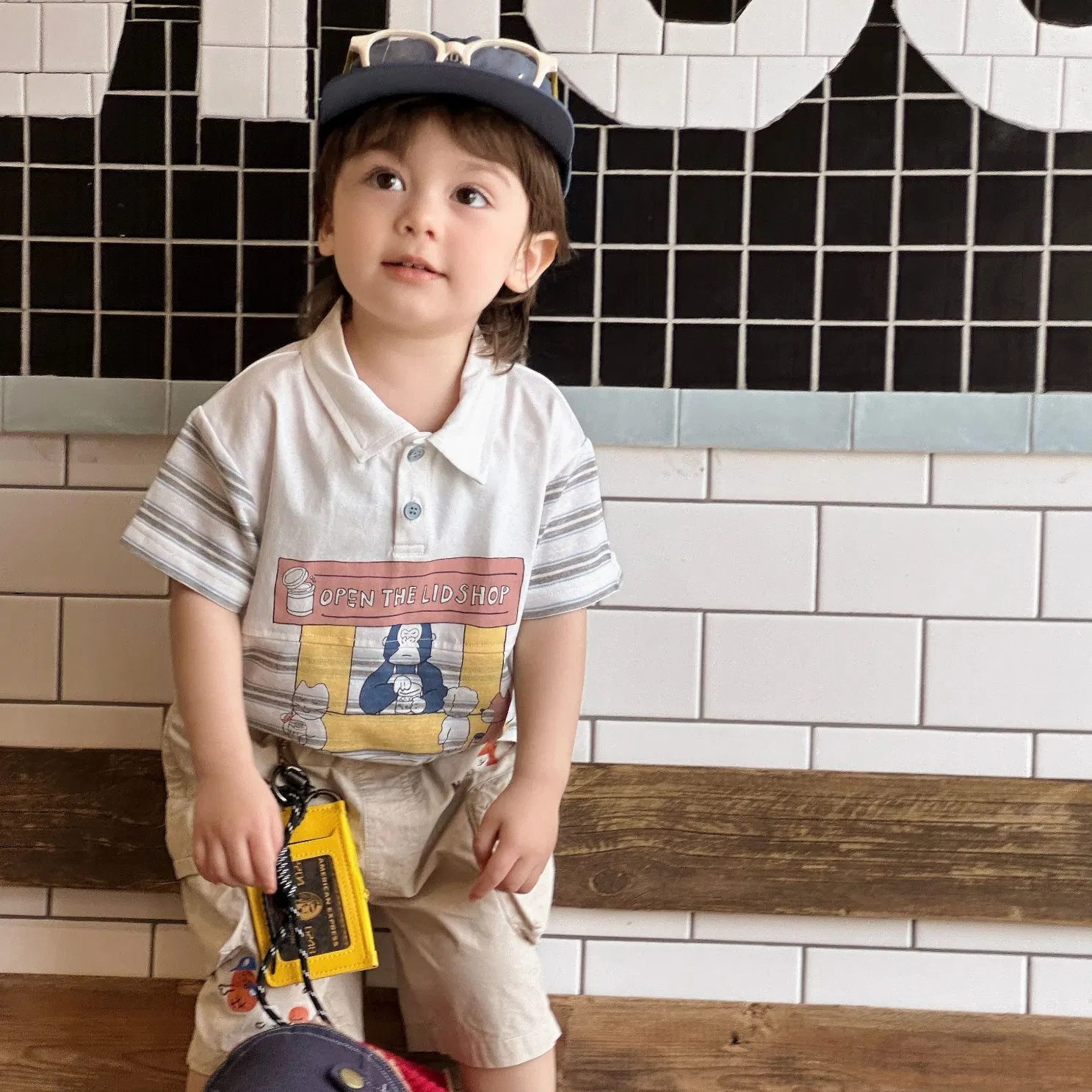 Ropa infantil premium para niños, conjunto de ropa de verano