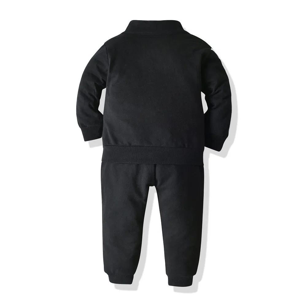 Ropa para niños Ropa infantil Suéter para niños Conjunto de dos piezas Ropa casual Ropa para bebés Conjunto con cremallera Sudaderas Pantalones de chándal Jogger Ropa para niños Logo personalizado