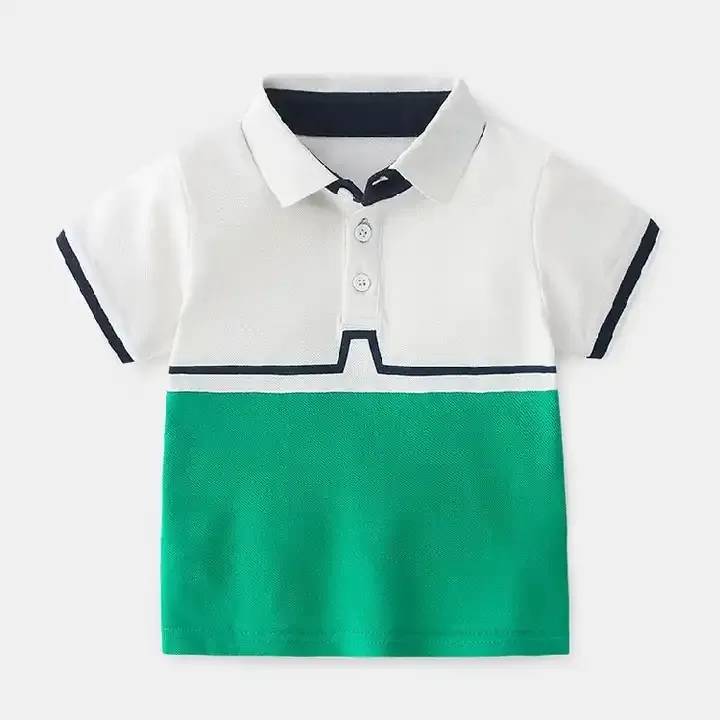 Camiseta de verano de cuello redondo y manga corta para niños, ropa infantil