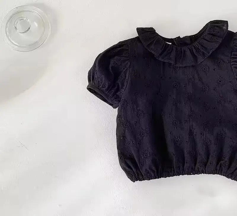 Camiseta de algodón de manga corta de alta calidad para niñas