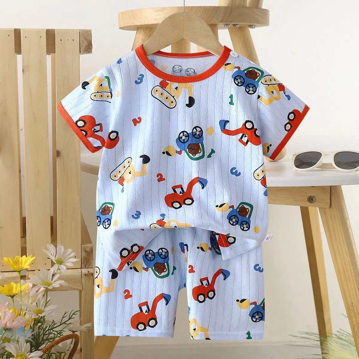 Conjunto de verano delgado para bebés, dividido, ropa para niños y niñas