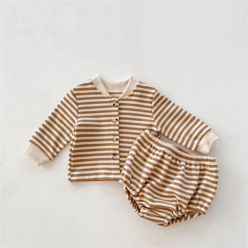 Ropa para bebé recién nacido, conjunto de manga larga y pantalones cortos, atuendos para niños pequeños, boutique