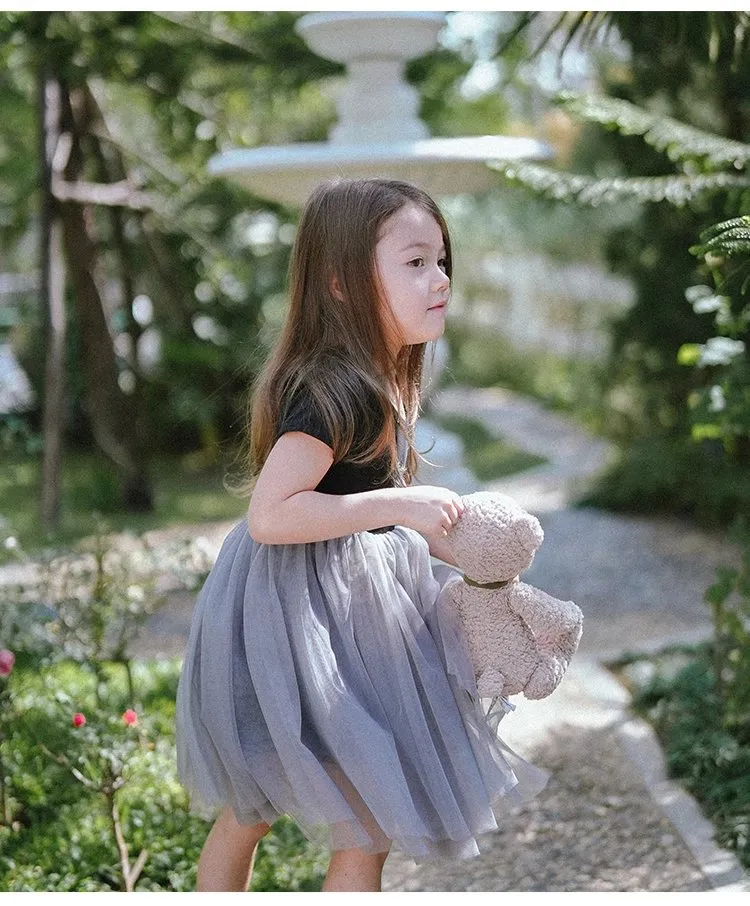 Ropa de vestido para niños de alta calidad de fábrica, malla con tejido de punto para bebés