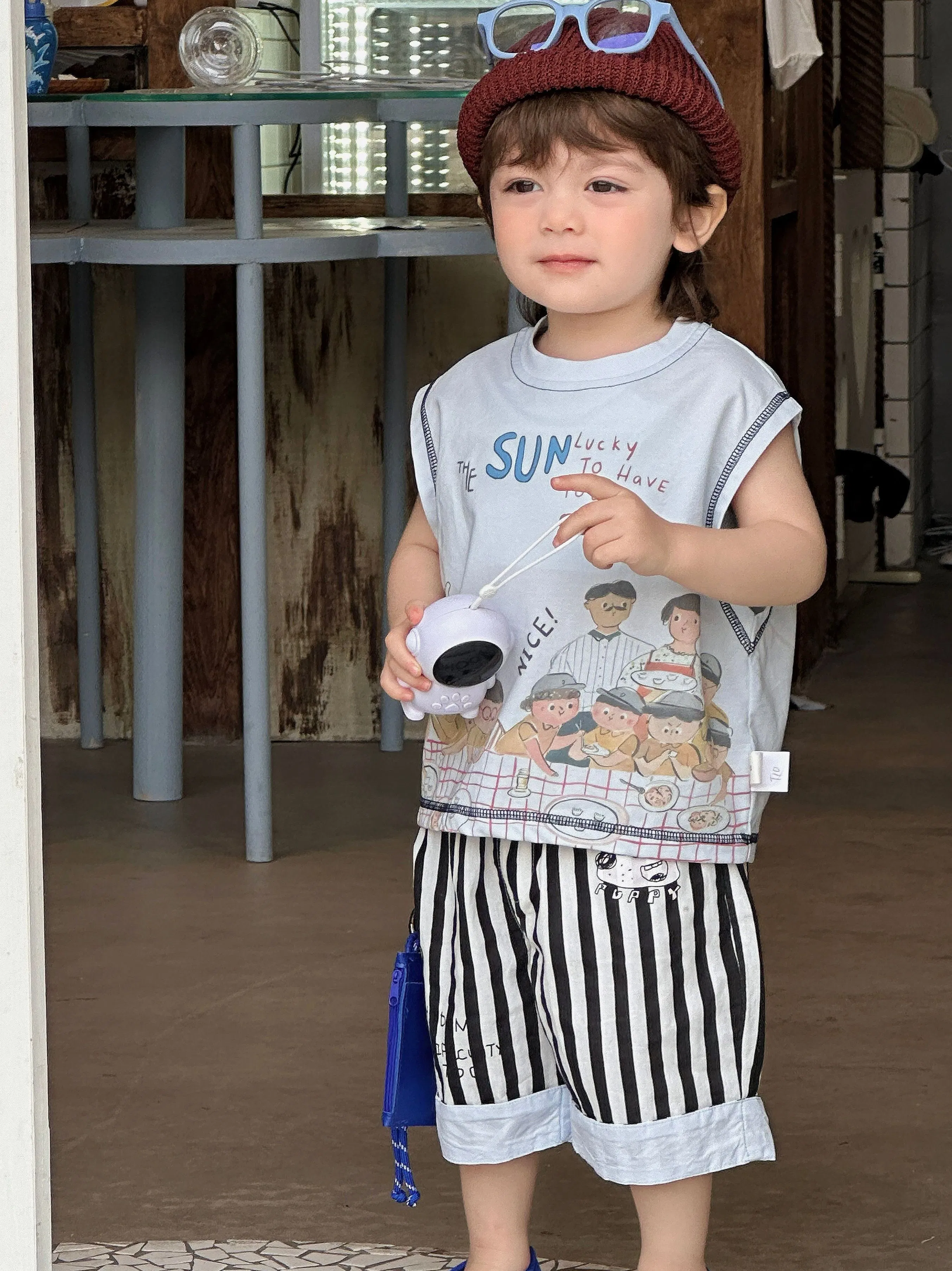 Ropa de verano para niños con conjunto de ropa