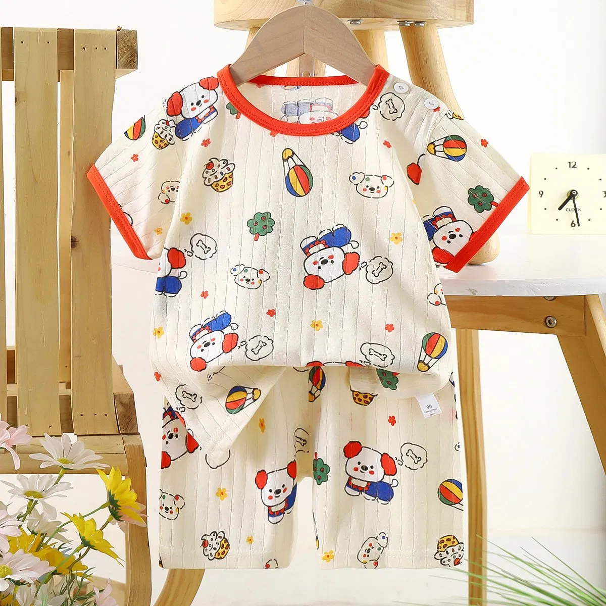 Conjunto de verano delgado para bebés, dividido, ropa para niños y niñas