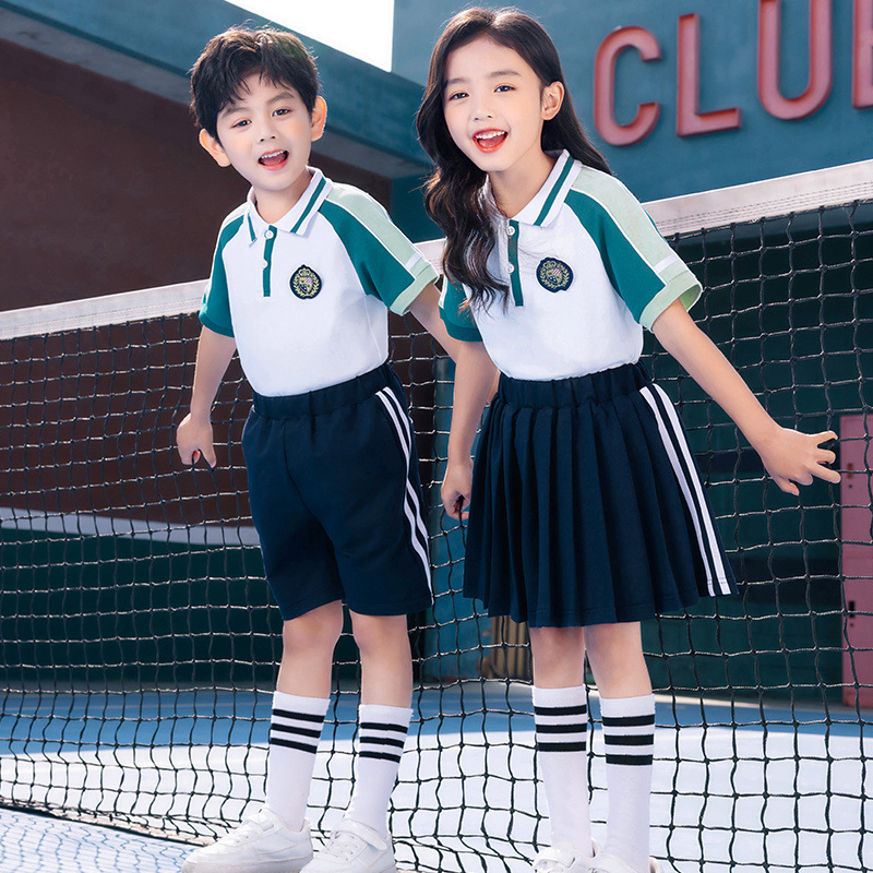 Ropa escolar personalizada para verano, camiseta de escuela, chándales escolares en venta, ropa infantil, chándal uniforme, camiseta de manga corta, uniforme escolar para niños