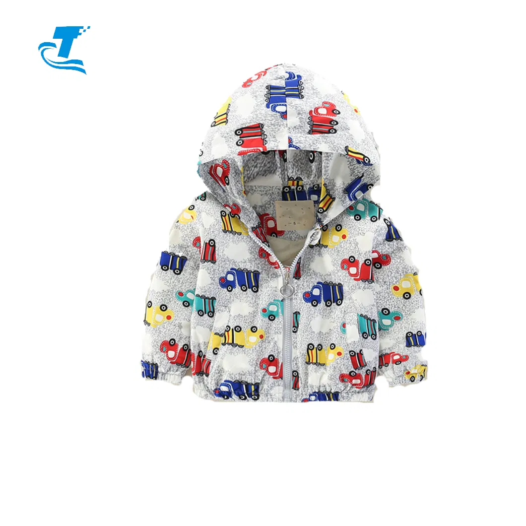 Chaquetas con capucha impresas de dibujos animados para niños; abrigo para niñas, abrigo para niños, chaqueta para bebés, chaqueta cortaviento para niños