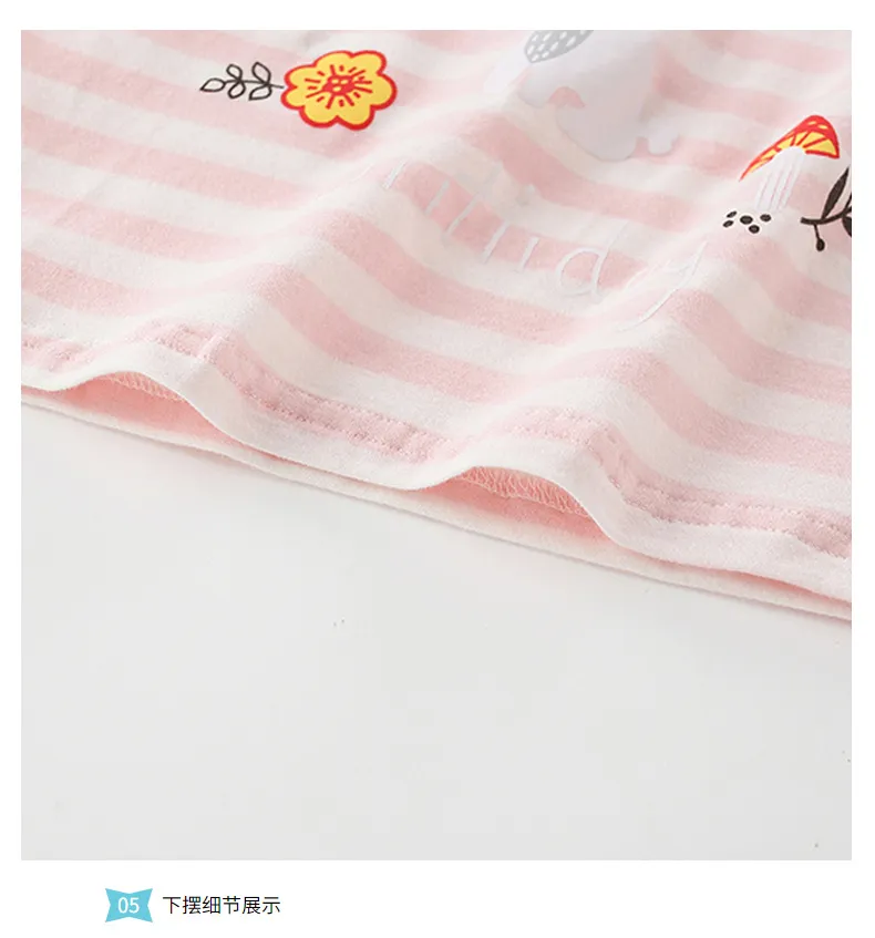Nueva Ropa para Niños OEM/ODM Camiseta de Algodón para Niña de Cuello Redondo Color Rosa con Estampado de Dibujos Animados