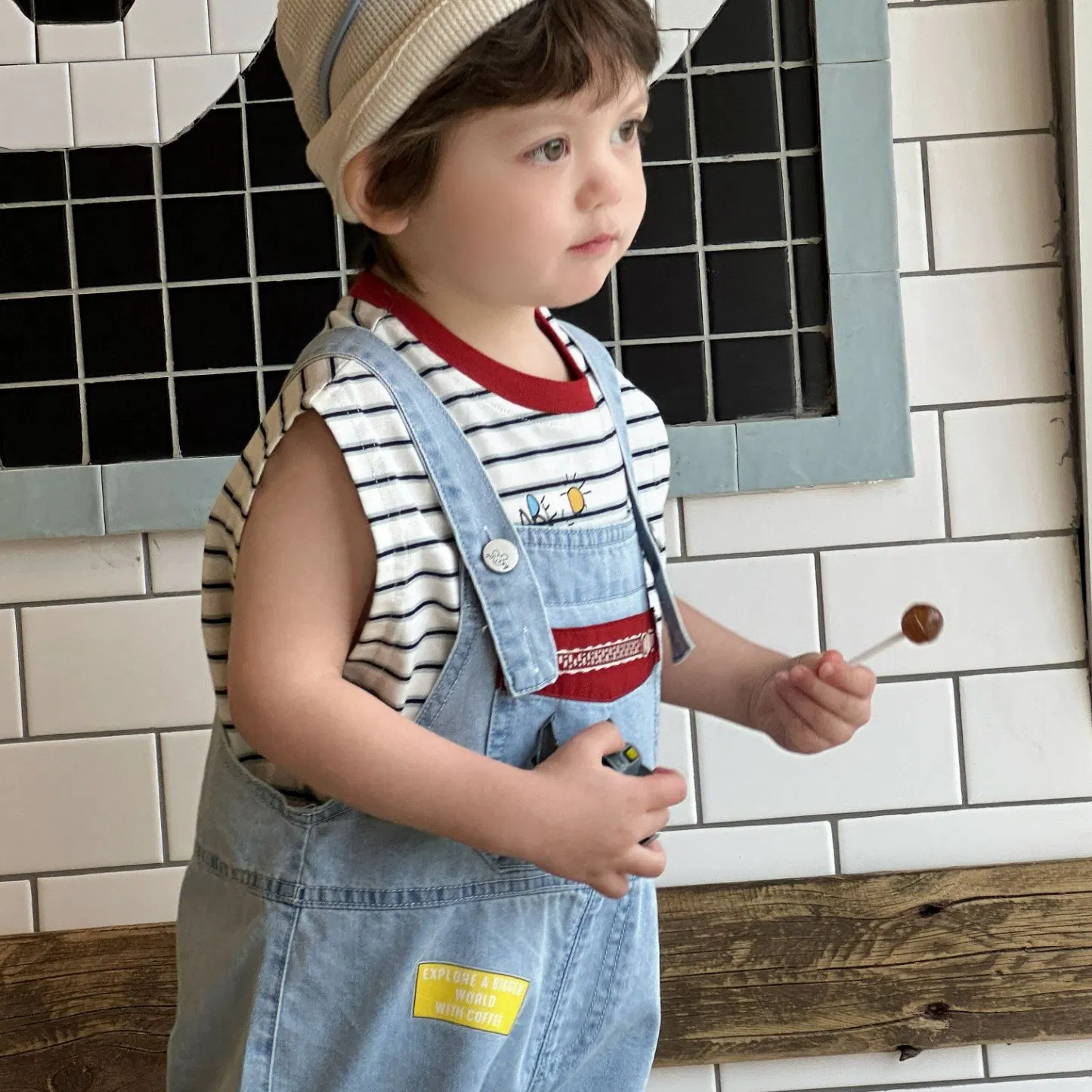 Ropa elegante para niños para conjuntos de verano con camiseta y pantalones
