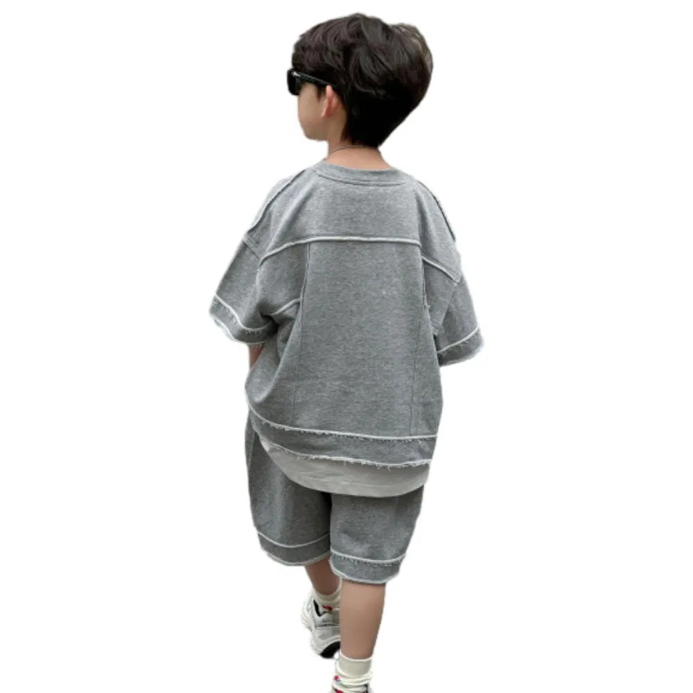Camiseta casual para niños linda, ropa de juego de algodón transpirable, diseño para jugar al aire libre, ropa para bebés