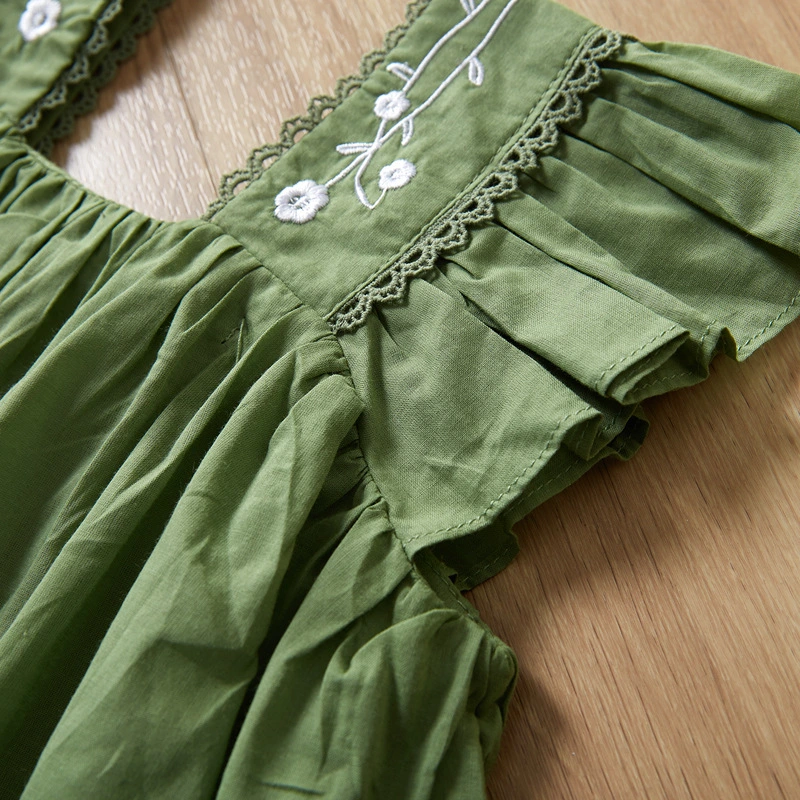 Conjunto de Tops Sin Mangas con Volantes y Pantalones Cortos Elásticos para Niños Ropa de Verano Esg14116