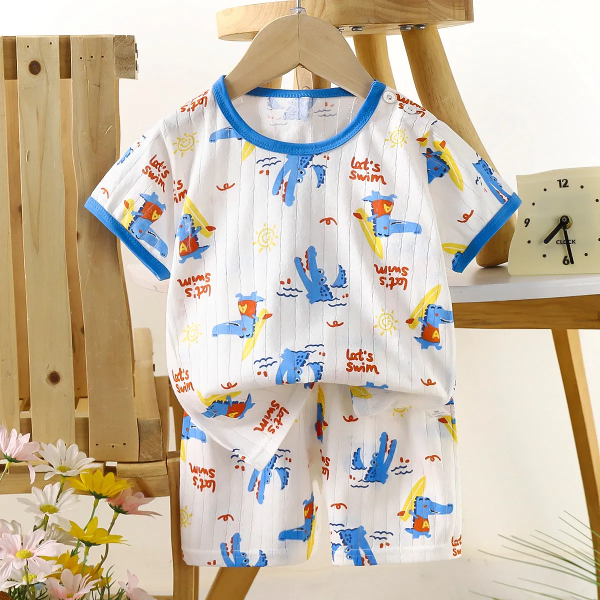 Conjunto de ropa infantil para verano, ropa delgada para niñas