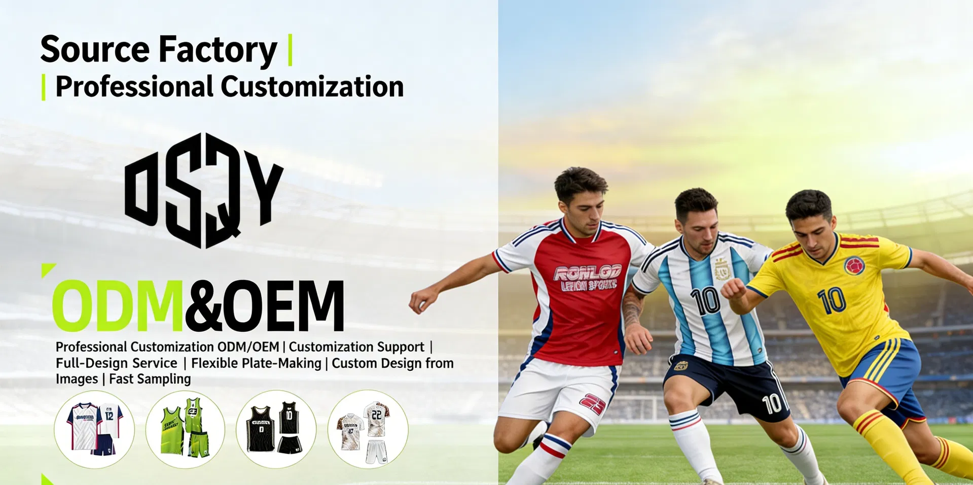 Kit deportivo de fútbol personalizado uniforme de equipo para partidos de fútbol