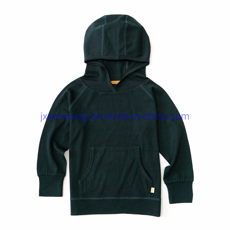 Sudadera con capucha personalizada de lana merina australiana para niños