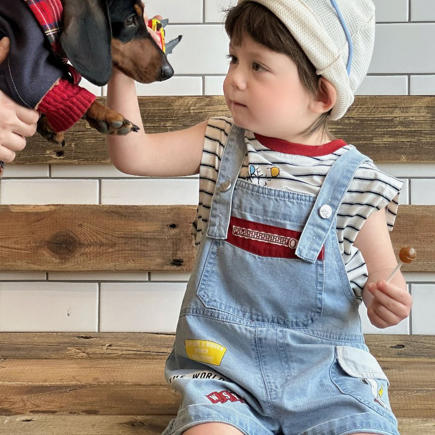 Ropa elegante para niños para conjuntos de verano con camiseta y pantalones
