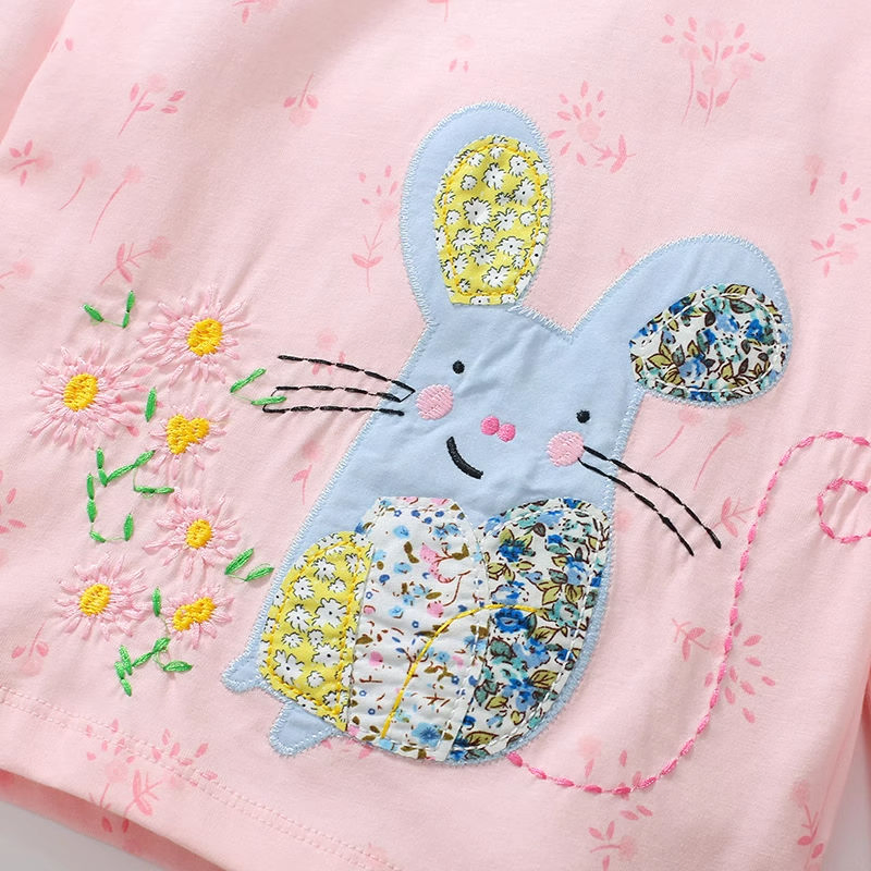 Hot Sale ropa para niños Camiseta al por mayor Tees Cartoon Impreso 100% algodón Camiseta niños y niñas ropa Droshipping