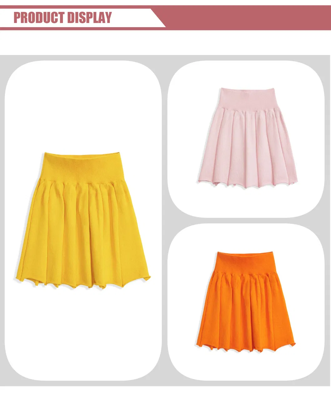 Conjunto de falda de suéter de punto de algodón orgánico para niñas, venta caliente, ropa suave para bebés en primavera