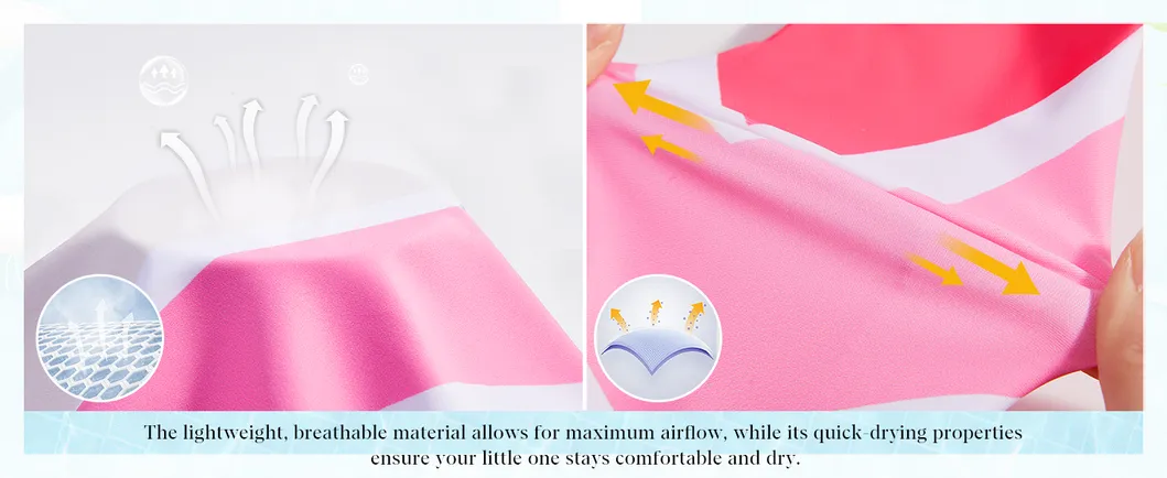 Traje de baño de manga larga con cremallera multicolor para niños Upf 50+