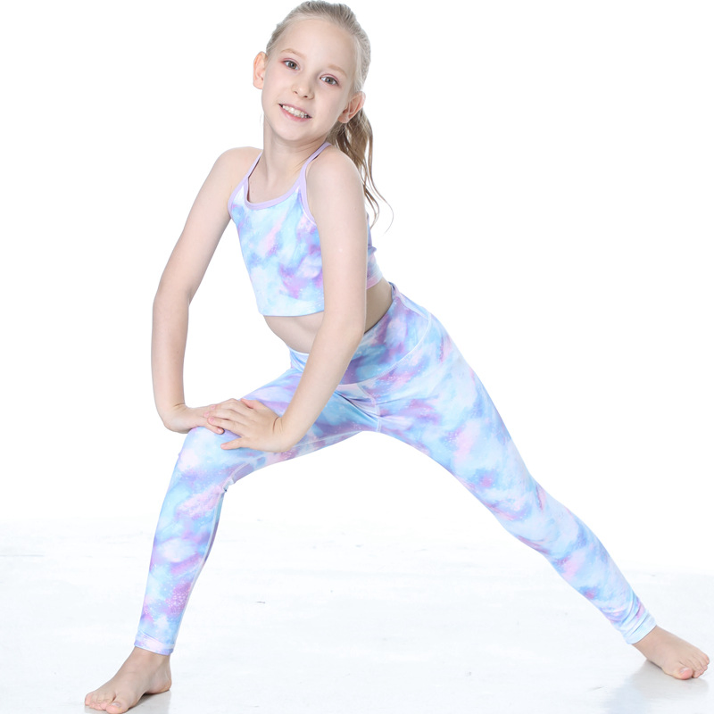 Ropa de entrenamiento lujosa para niños y padres, tela cómoda y transpirable para bebés, conjunto de yoga, ropa deportiva para fitness, danza y tenis para niñas