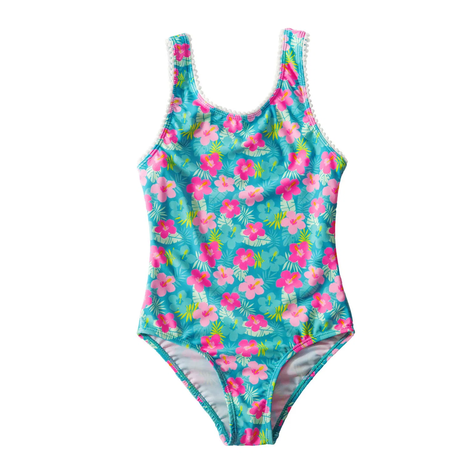 Traje de baño de una pieza personalizado con protección UV 50 disponible para niñas 3-14t