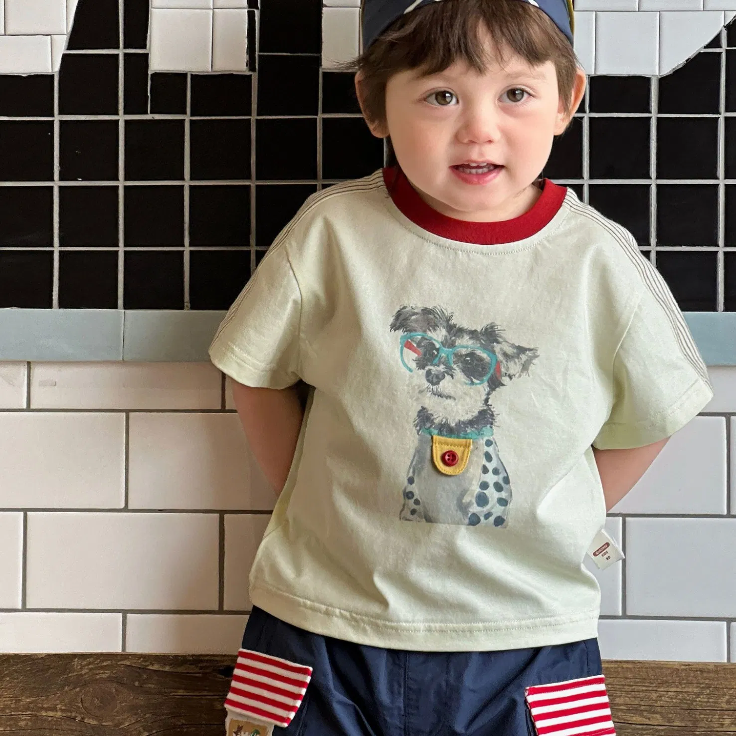 Ropa de verano de algodón para niños con camiseta y pantalones cortos