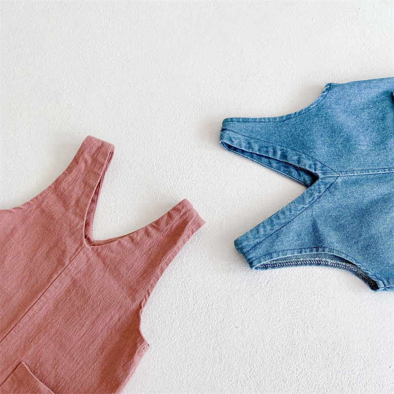 Overoles de verano para niñas, ropa para niños, pantalones cortos, pantalones para bebés, pantalones de mezclilla, monos para bebés, petos