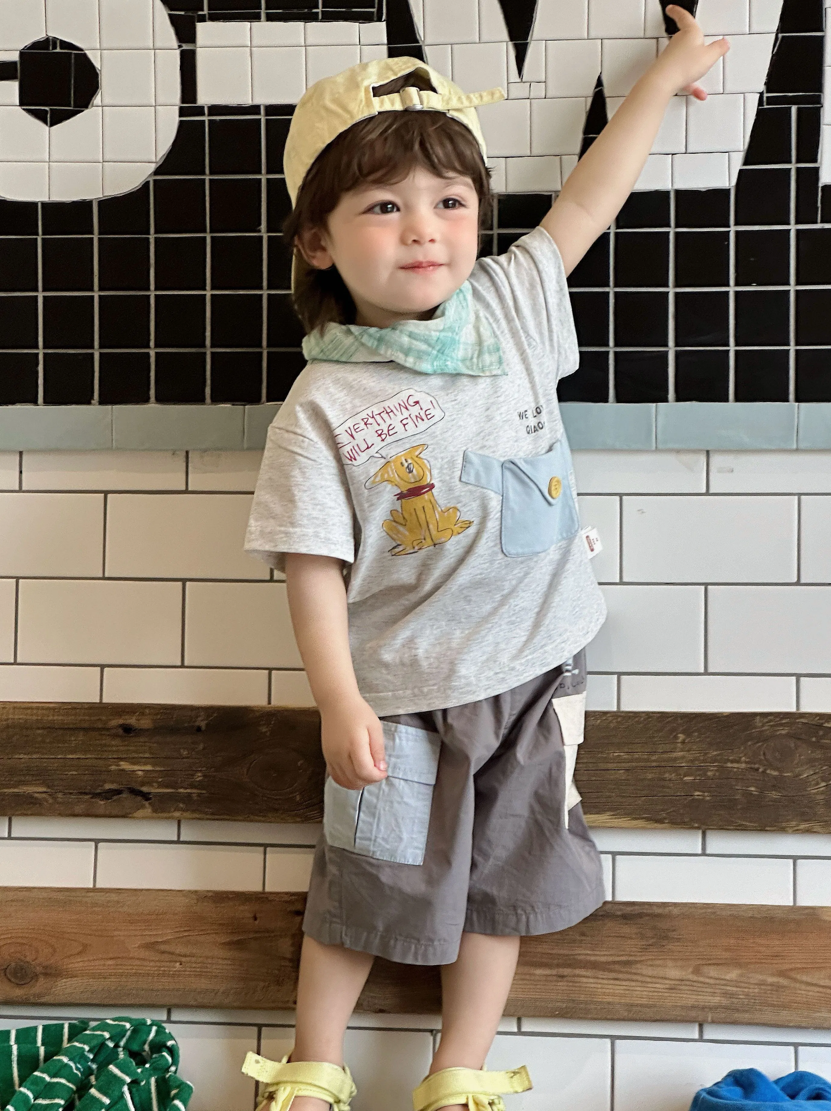 Conjunto de verano para niños con camiseta para niños y ropa para bebés