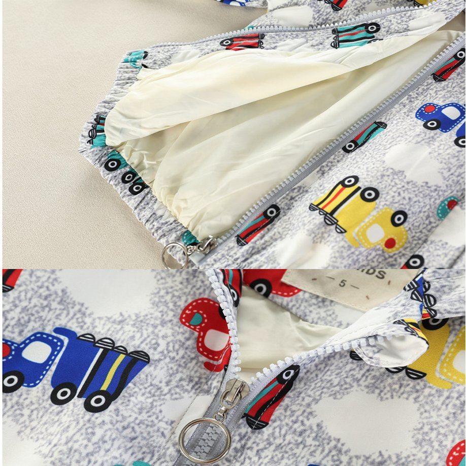 Chaquetas con capucha impresas de dibujos animados para niños; abrigo para niñas, abrigo para niños, chaqueta para bebés, chaqueta cortaviento para niños