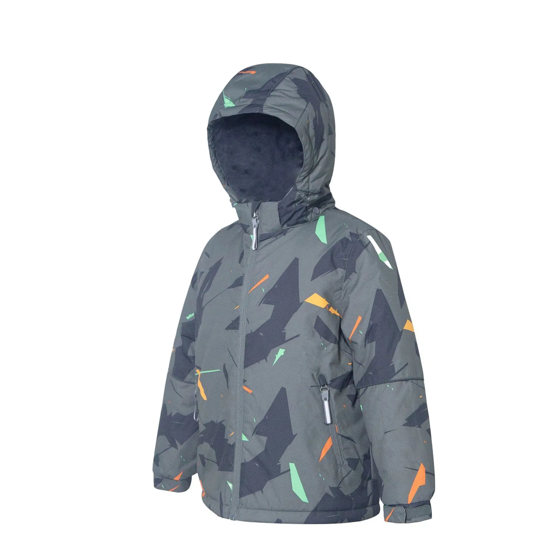 Sudadera para niños, chaqueta impresa cálida de invierno, impermeable y a la moda, abrigo infantil