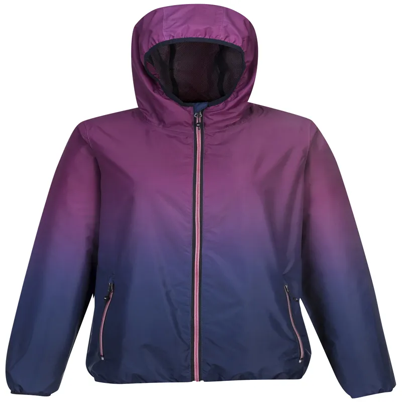 Chaqueta de tela de poliéster completamente mate con estampado para adolescentes con recubrimiento de PU