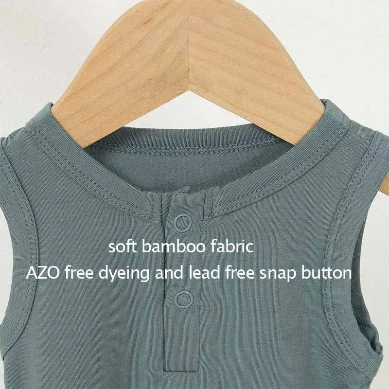 Ropa de bebé personalizada con logo, mono de bebé de manga corta, ropa de verano para infantes