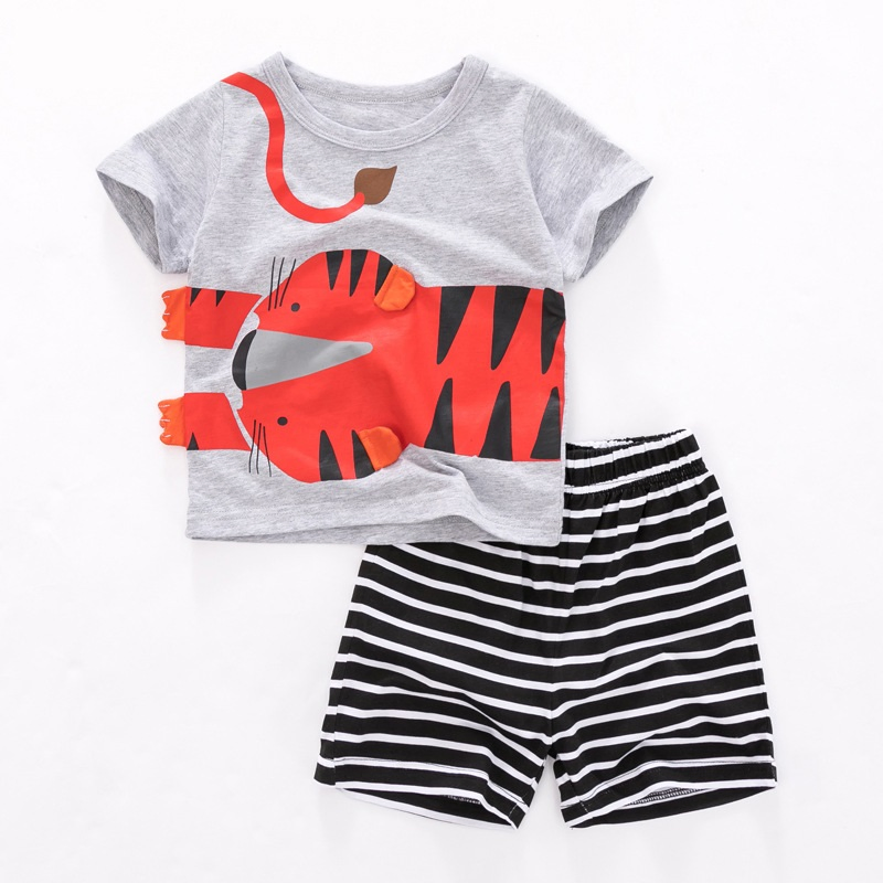 Conjuntos de Ropa de Verano para Niños 2PCS 2022 Conjuntos de Ropa para Niños Con Dibujos Animados para Niña Pequeña en Verano 2 Conjuntos