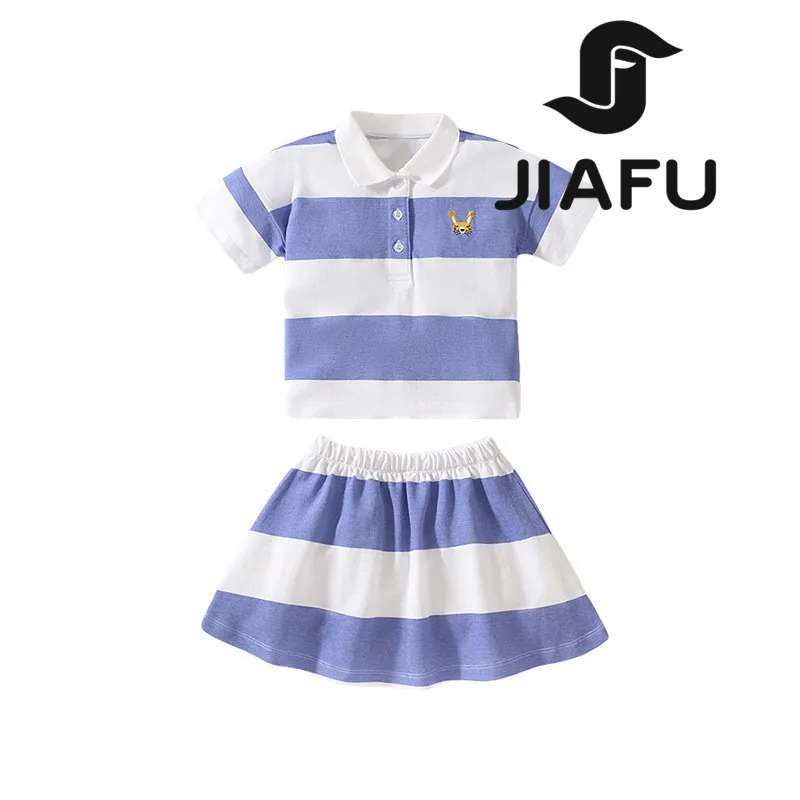 Conjunto personalizado de alta calidad para niños; traje deportivo para niñas, conjunto de juego para bebés - camiseta + vestido