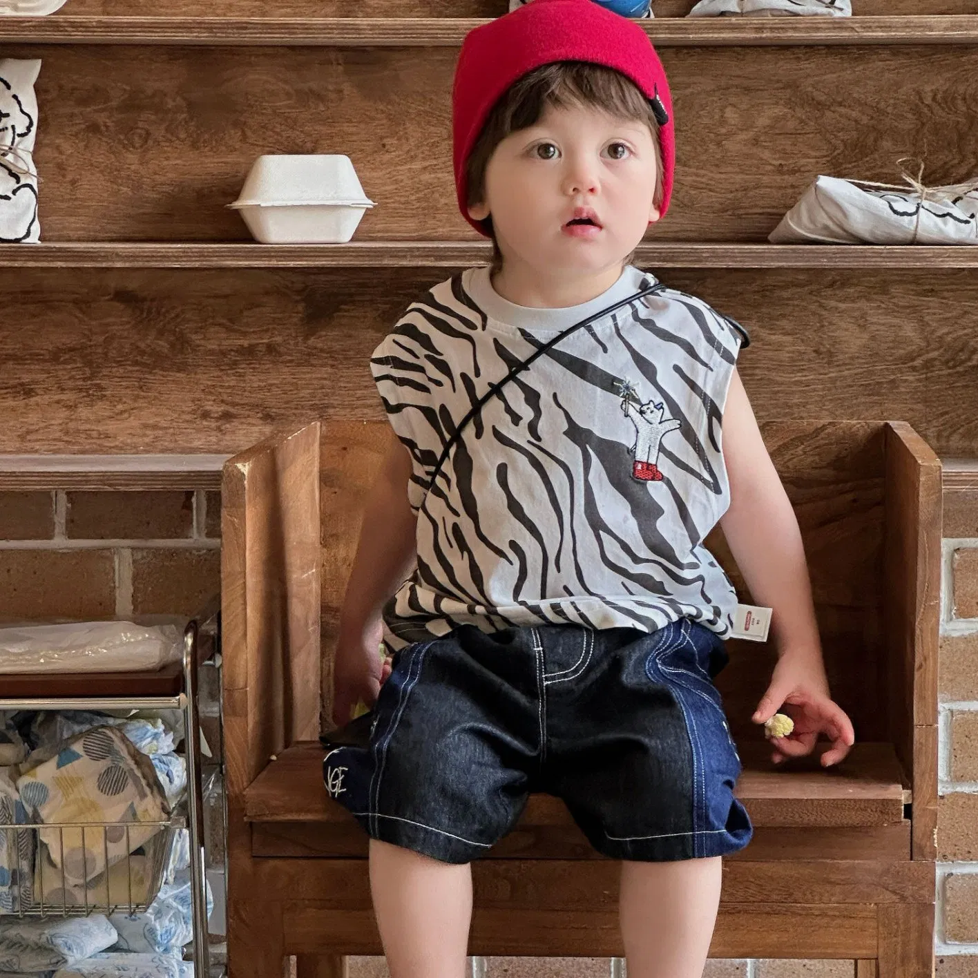 Conjunto de ropa para niños para el verano con camiseta de algodón y pantalones cortos