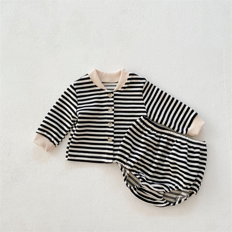 Ropa para bebé recién nacido, conjunto de manga larga y pantalones cortos, atuendos para niños pequeños, boutique